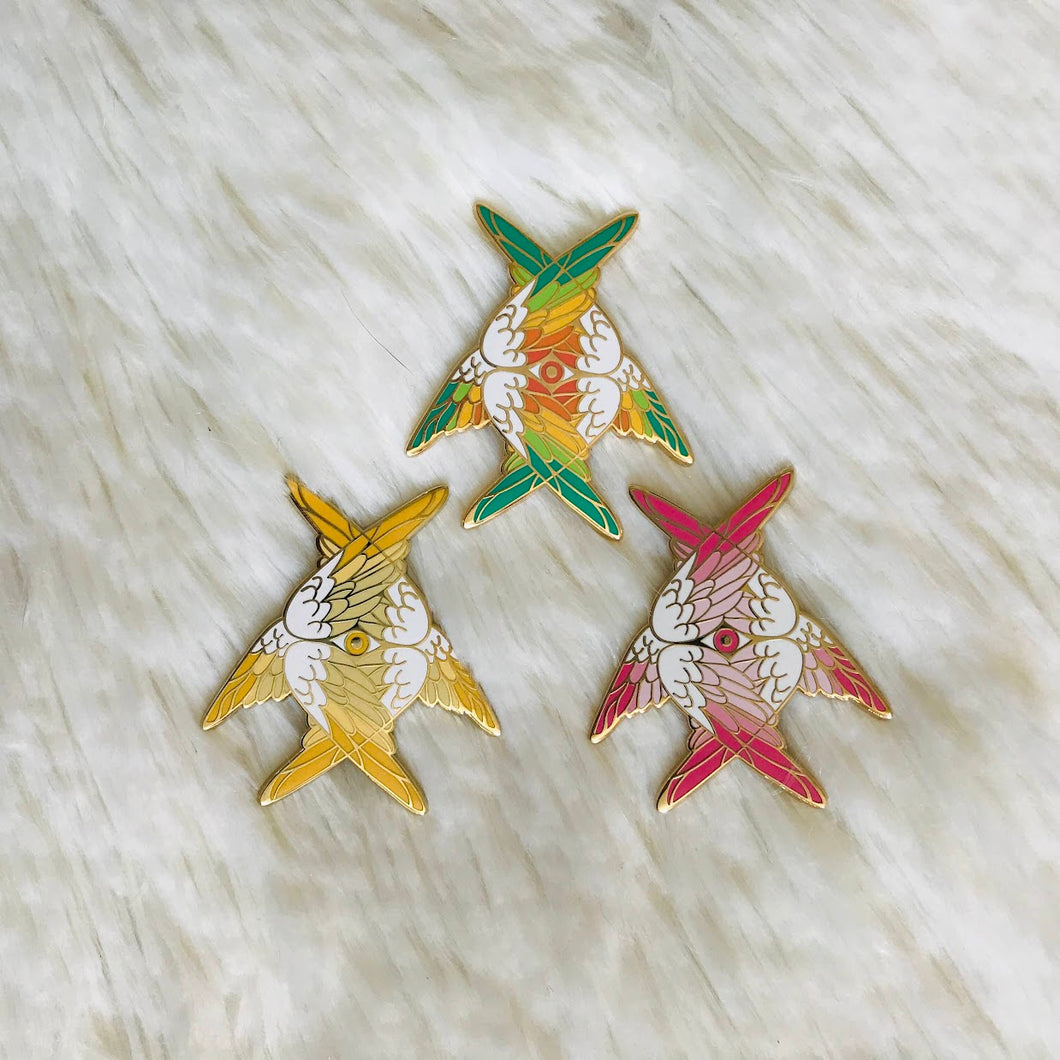 Heart Seraphim Pin in Rainbow or Yellow