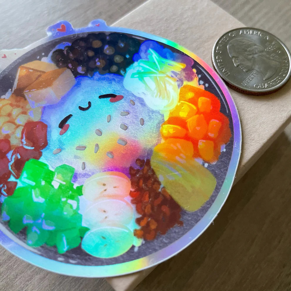Halo Halo HOLOGRAPHIC Stickers - Die Cu