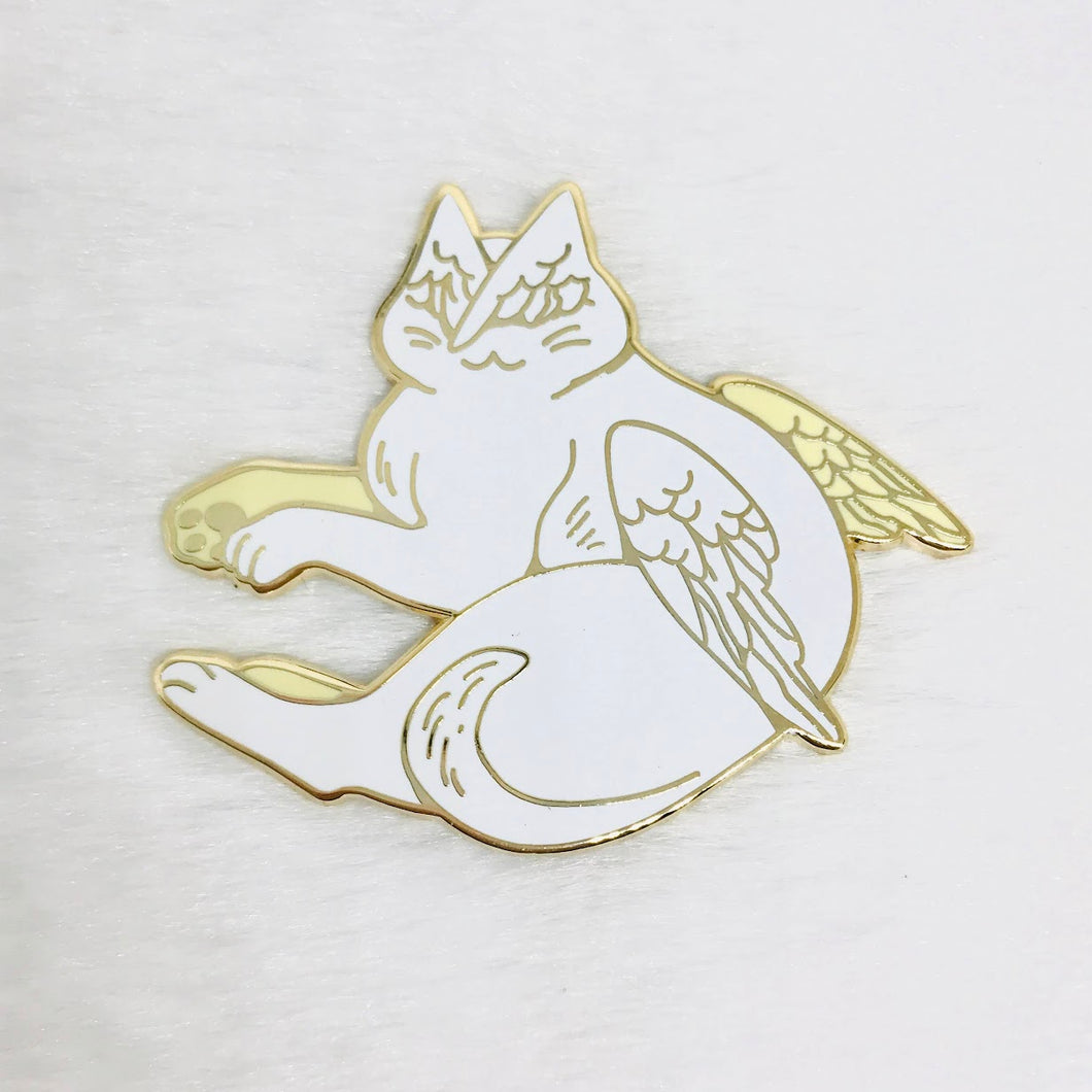 Cat Angel Pin