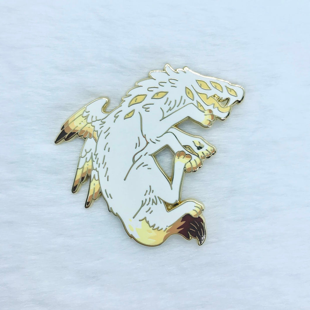 Monstrous Angelic Hound Pin