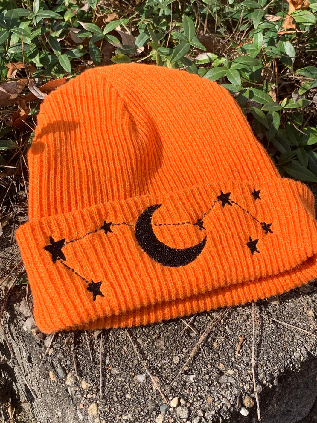 Constellation Beanies: Orange or Navy Blue