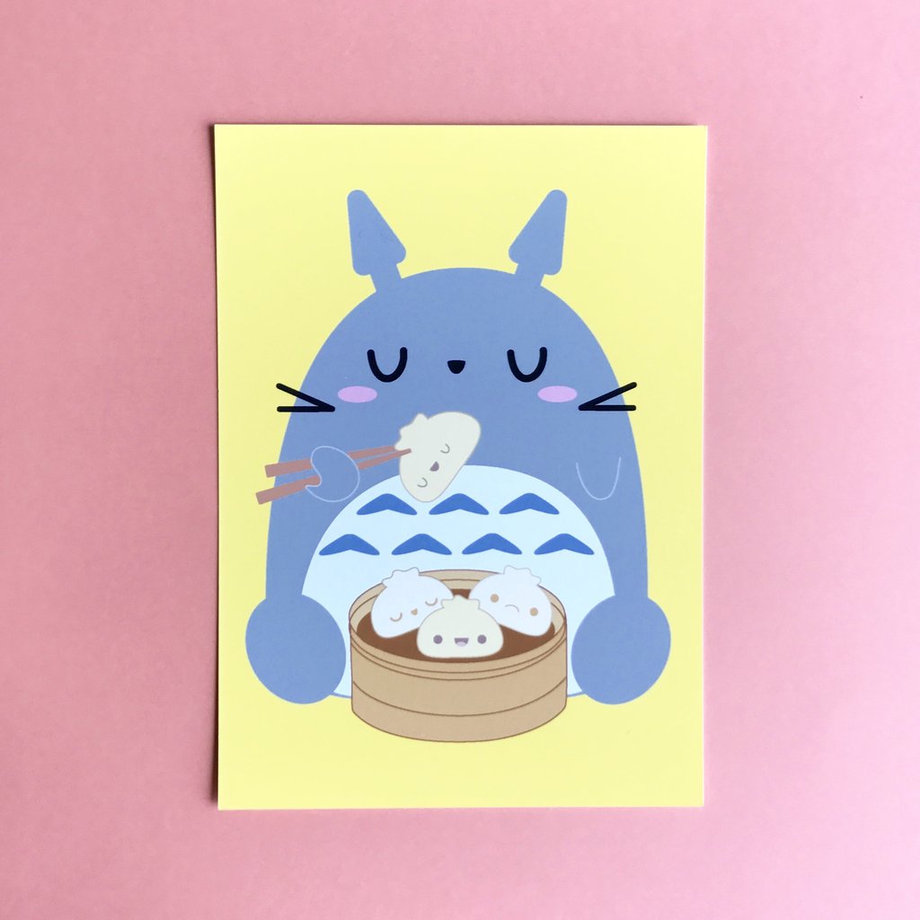 5X7 Forest God & DUMPLINGS ART PRINT