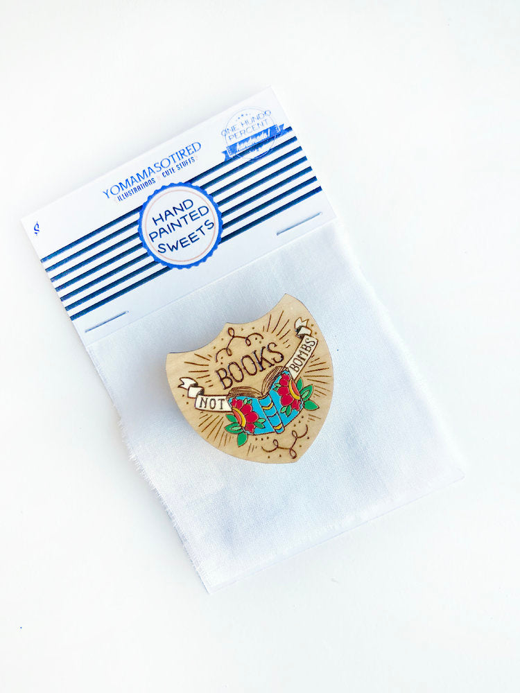 Books Not Bombs Pin