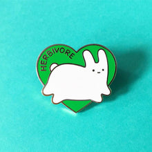 Load image into Gallery viewer, HERBIVORE BUNNY ENAMEL PIN
