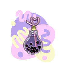 Load image into Gallery viewer, Lightbulb Bob Pin: Pink or Purple Variants!
