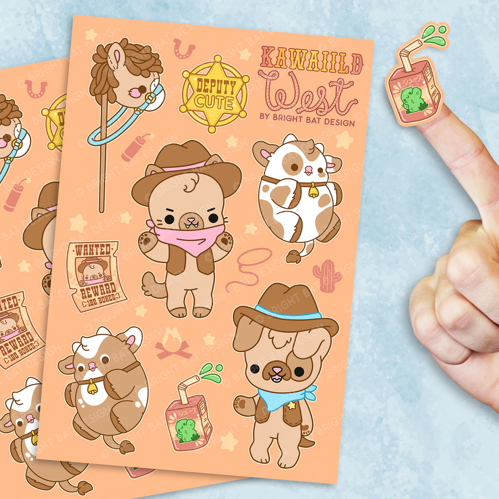 Kawaiild West Sticker Sheets (2 Pack)