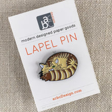 Load image into Gallery viewer, Sleepy Kitty Lapel Pin
