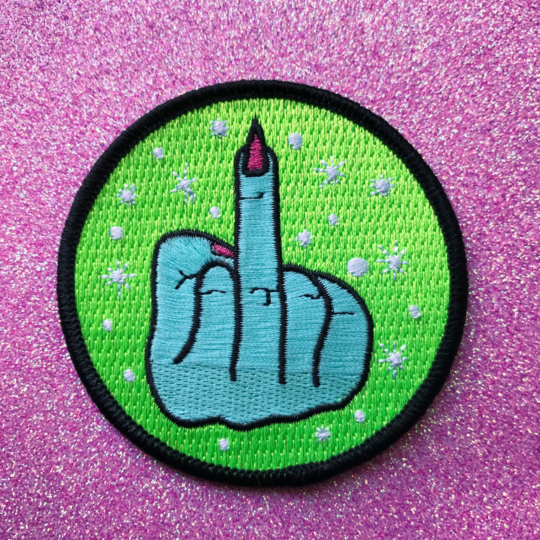Witchy Middle Finger Iron-On Patch