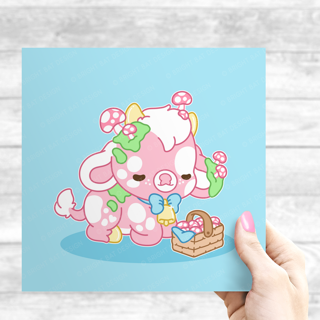 Mushroom Cow Print