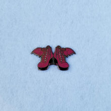 Load image into Gallery viewer, Neon Batty Boots Enamel Pin
