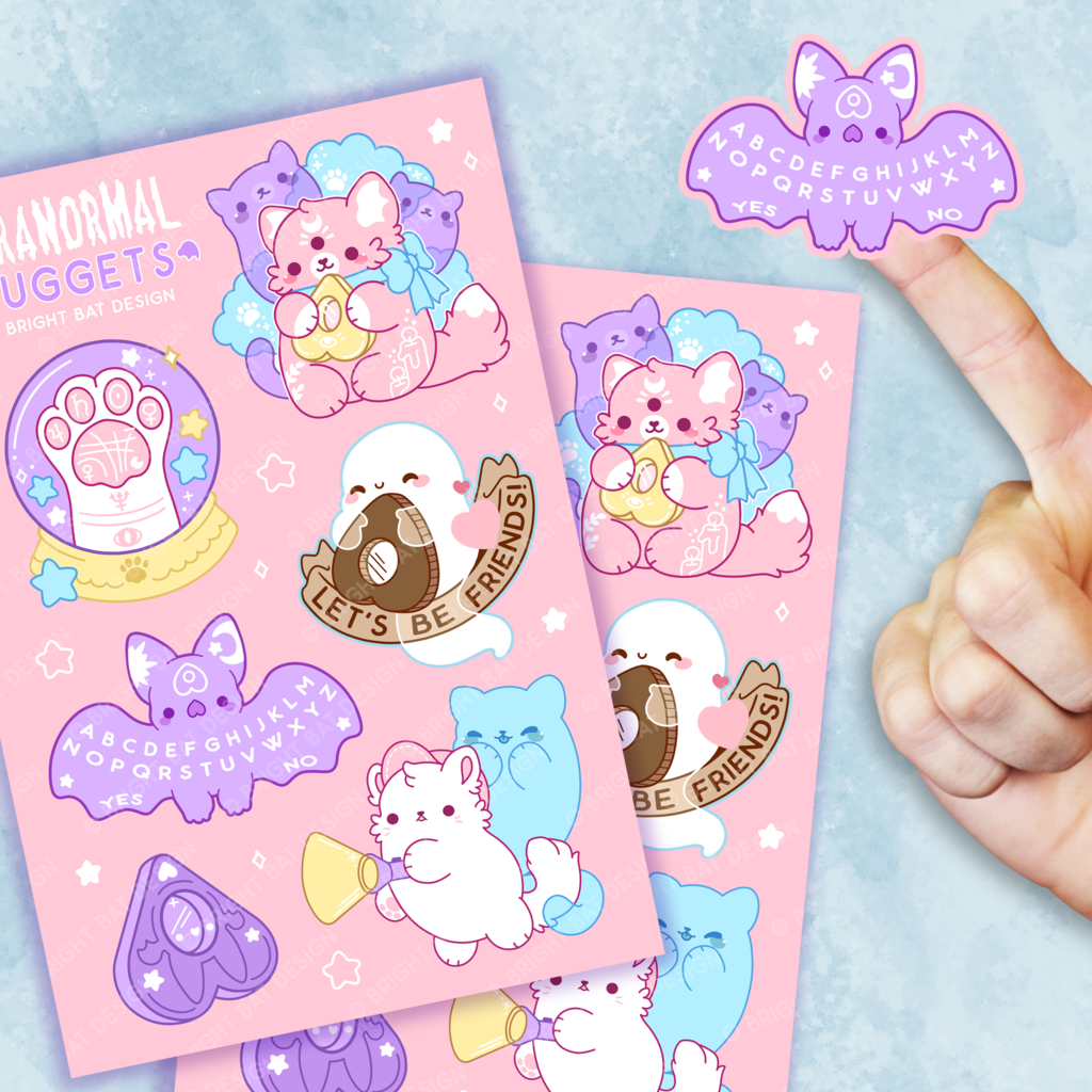 Paranormal Nuggets (Pastel) Sticker Sheets (2 Pack)
