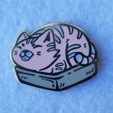 Load image into Gallery viewer, Glitter Cat Loaf Enamel Pin
