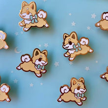 Load image into Gallery viewer, Shiba Inu Puppy Collar Pins - Red Mint
