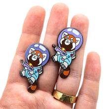 Load image into Gallery viewer, SPACE RED PANDA ENAMEL PIN - ASTRONAUT RED PANDA
