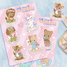 Load image into Gallery viewer, Self Care Plushie Pals Sticker Sheets (2 Pack)
