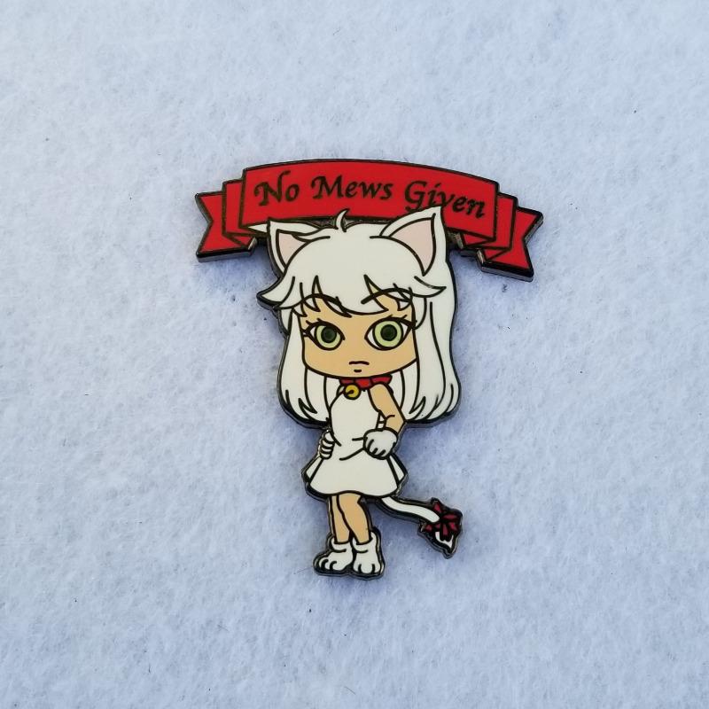 Original Sassy Cat Girl Chibi Hard Enamel Pin