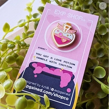 Load image into Gallery viewer, Pink Locked Heart Love Potion Bottle Pin
