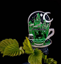Load image into Gallery viewer, Green Constellations Teacup Pin
