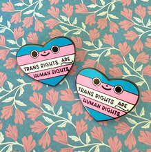 Load image into Gallery viewer, Trans Rights are Human Rights Enamel Pin
