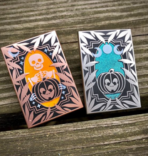 Load image into Gallery viewer, Spooky Halloween Scene Pins: Two Options - Teal or Orange
