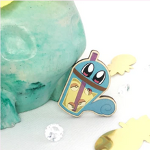 Load image into Gallery viewer, Water Boba Tea Wooden Pin
