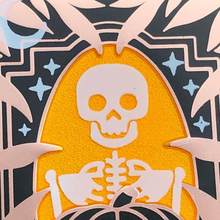 Load image into Gallery viewer, Spooky Halloween Scene Pins: Two Options - Teal or Orange
