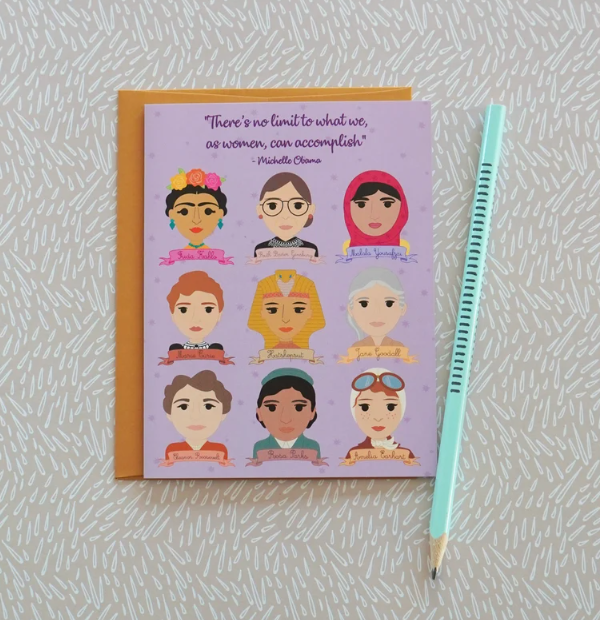 Famous Women in History Empowering Greeting Card