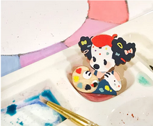 Load image into Gallery viewer, Artist Dollie Rainbow Palette Wooden Pin
