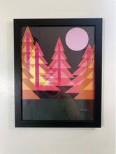 Load image into Gallery viewer, Neon Forest: An Shimmery 11&quot; x 14&quot; | 27.94 x 35.56 cm Professionally Printed Minimalist Art Print for the alternative woodland enthusiast
