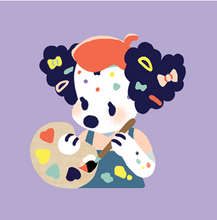 Load image into Gallery viewer, Artist Dollie Rainbow Palette Wooden Pin

