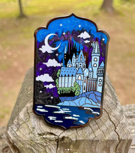 Load image into Gallery viewer, Night Sky Magic Castle Pin
