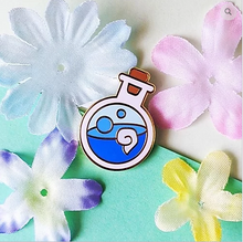 Load image into Gallery viewer, Blue MP Mana Potion Bottle Hard Enamel Pin
