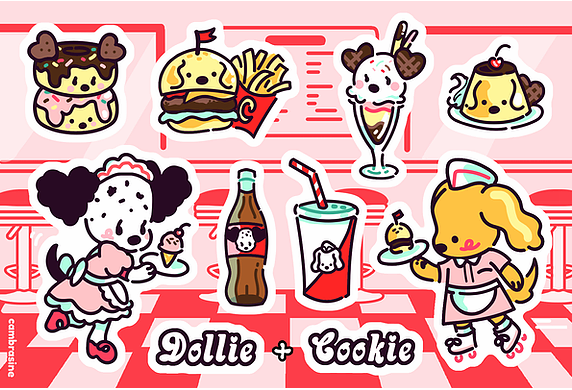 Dollie + Cookie Diner Sticker Sheet