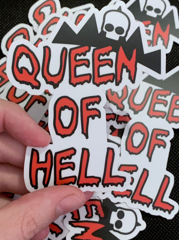 Queen of Hell Vinyl Sticker Inspired by the Chilling Adventures of Sabrina on Netflix 3.26