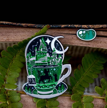 Load image into Gallery viewer, Green Constellations Teacup Pin
