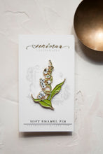 Load image into Gallery viewer, White Lily of the Valley Soft Enamel Pin

