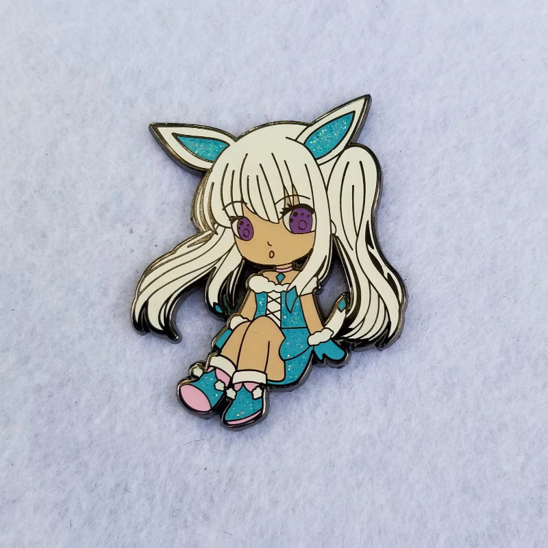 Glitzy Ice Type Pocket Monster Chibi Hard Enamel Pin