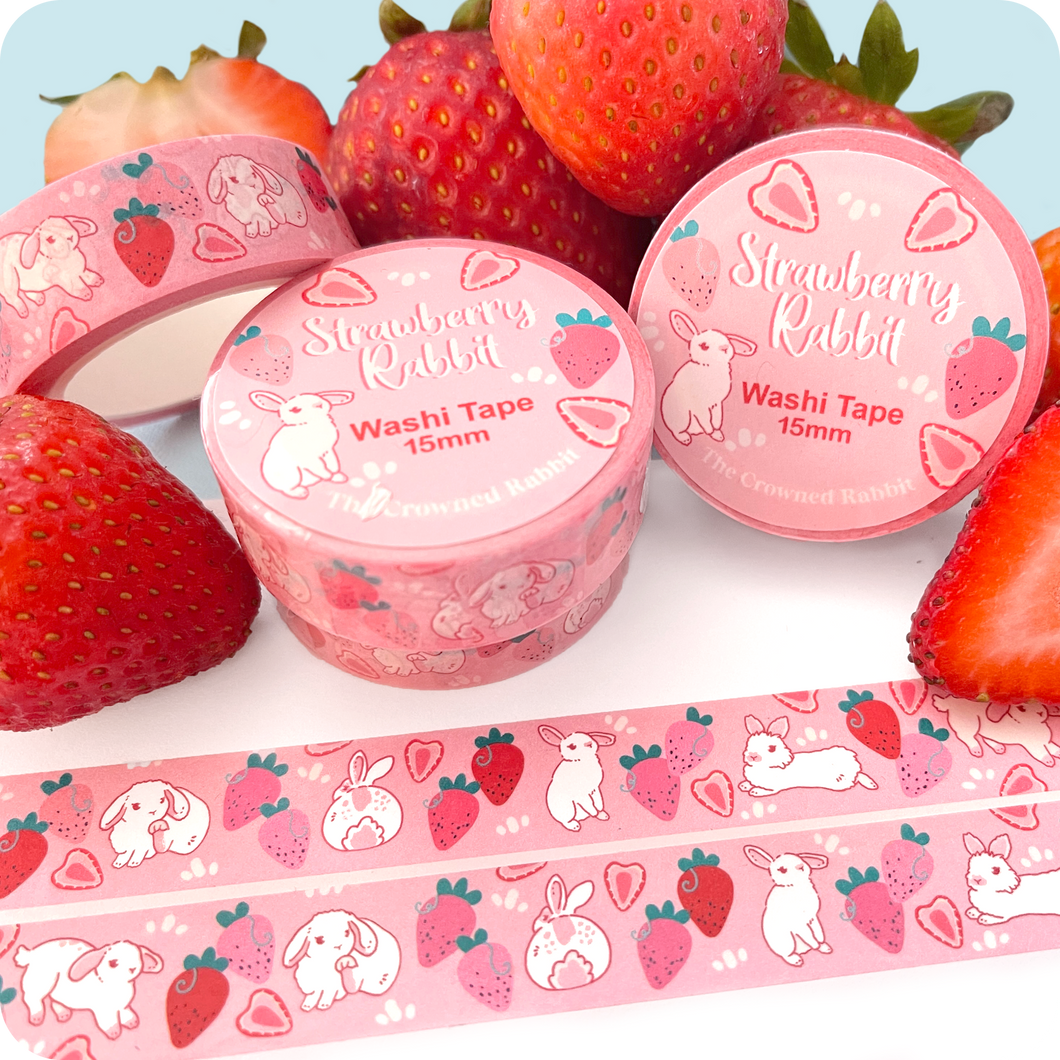Strawberry Rabbit Washi Tape