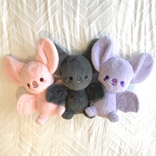 Load image into Gallery viewer, Bright Bat Plushies: Lavender, Pink, Charcoal or Rainbow!
