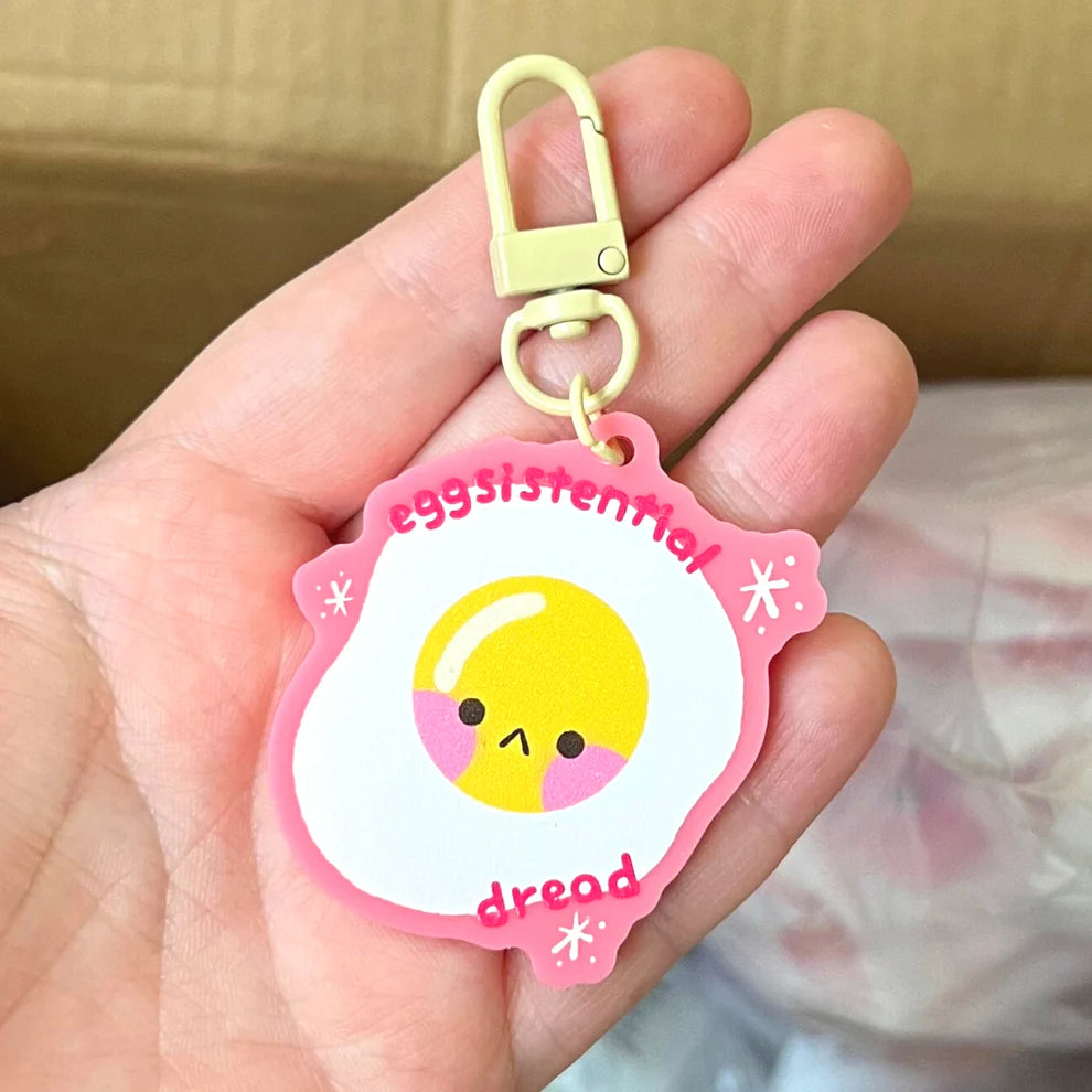 Eggistential Dread Keychain