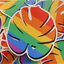 Load image into Gallery viewer, Monstera LGBTQ+ Stickers!
