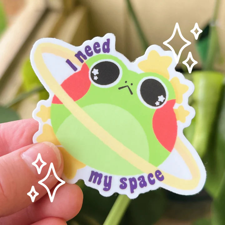 I Need My Space Frog Sticker