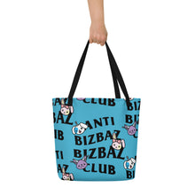Load image into Gallery viewer, Team BizBaz - Anti BizBaz BizBaz Club Blue Tote Bag
