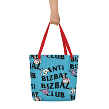 Load image into Gallery viewer, Team BizBaz - Anti BizBaz BizBaz Club Blue Tote Bag

