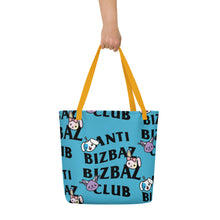 Load image into Gallery viewer, Team BizBaz - Anti BizBaz BizBaz Club Blue Tote Bag
