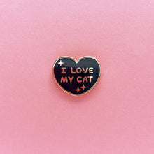 Load image into Gallery viewer, I LOVE MY CAT(S) LAPEL PIN •

