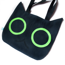 Load image into Gallery viewer, Black Cat Head Tote Bag
