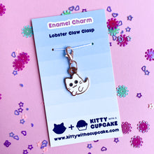 Load image into Gallery viewer, Ghost Kitty Charm
