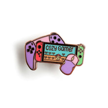 Load image into Gallery viewer, Cozy Gamer Enamel Pin
