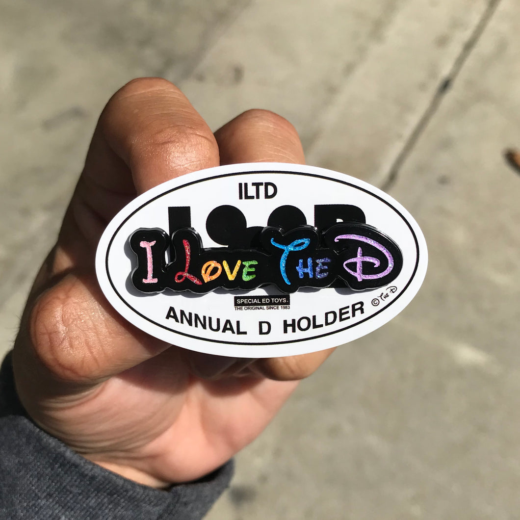 I Love The D Glittery Pride Edition